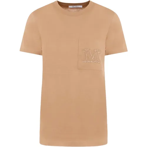 Camel Papaya Pocket T-Shirt , female, Sizes: XS, M, S - Max Mara - Modalova