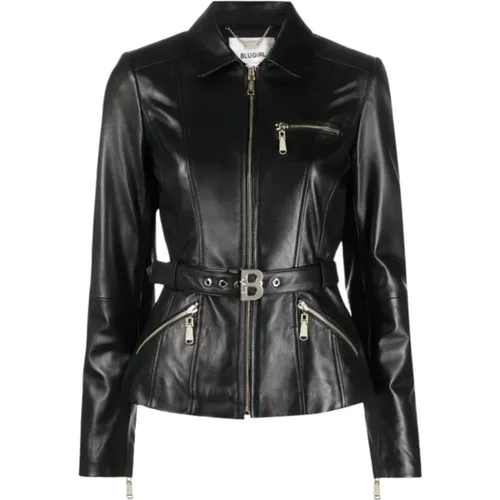 Leather Jacket , female, Sizes: M, L - Blugirl - Modalova
