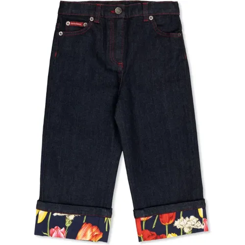 Jeans mit Blumenmuster - Dolce & Gabbana - Modalova