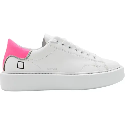 Fluo White Fuxia Sneakers , Damen, Größe: 41 EU - D.a.t.e. - Modalova