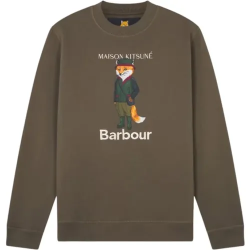 Maison Kitsuné Beaufort Fox Crew Sweatshirt , male, Sizes: L - Barbour - Modalova
