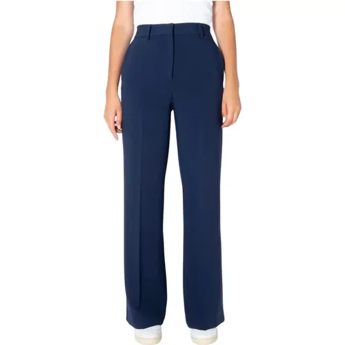 Flared Trousers - Plain-Coloured, Ankle-Length , female, Sizes: S, XS - Ottod'Ame - Modalova