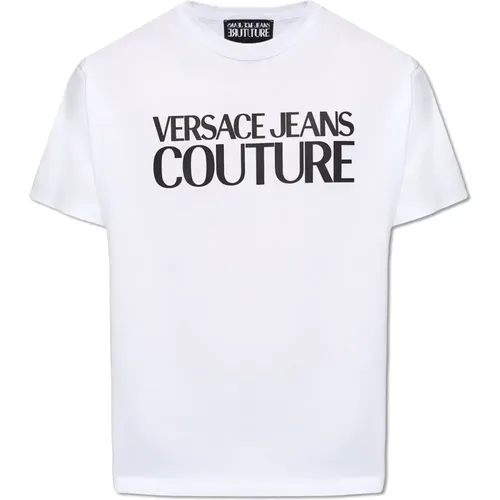 T-Shirt mit Logo , Herren, Größe: L - Versace Jeans Couture - Modalova