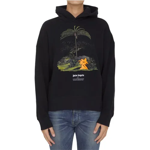 Cotton Hoodie with Enzo From The Tropics Motif , male, Sizes: XL - Palm Angels - Modalova