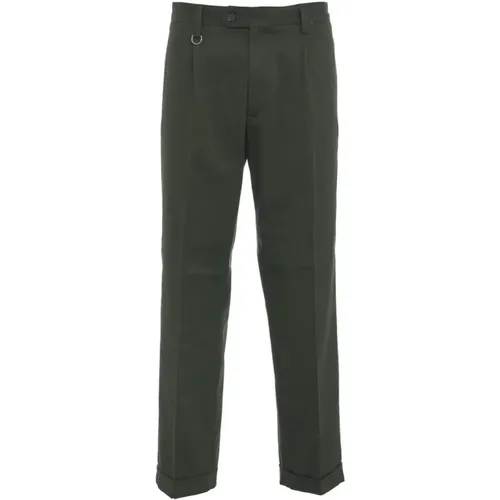 Turned-Up Hem Trousers , male, Sizes: S - Paolo Pecora - Modalova