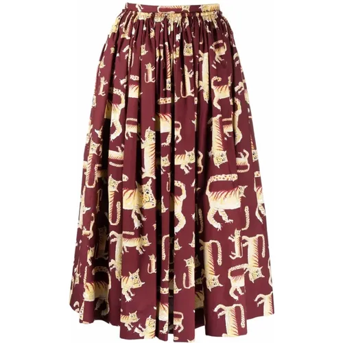 Pleated Midi Skirt , female, Sizes: M - Marni - Modalova