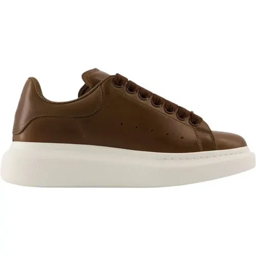 Khaki Leather Oversized Sneakers , female, Sizes: 5 UK, 4 UK, 3 UK, 7 UK - alexander mcqueen - Modalova