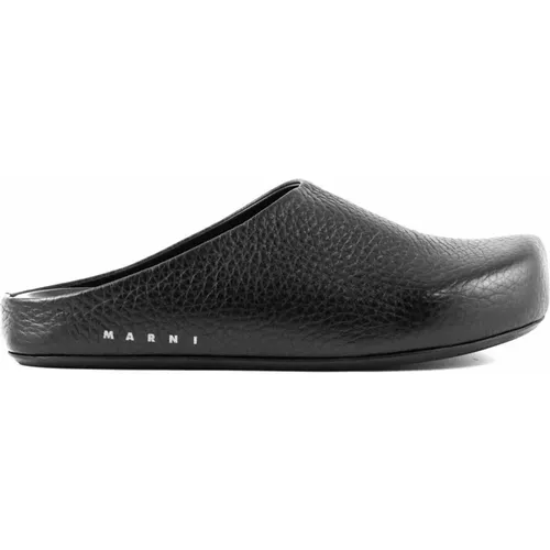 Schwarze Fussbett Sabot Schuhe , Herren, Größe: 39 EU - Marni - Modalova