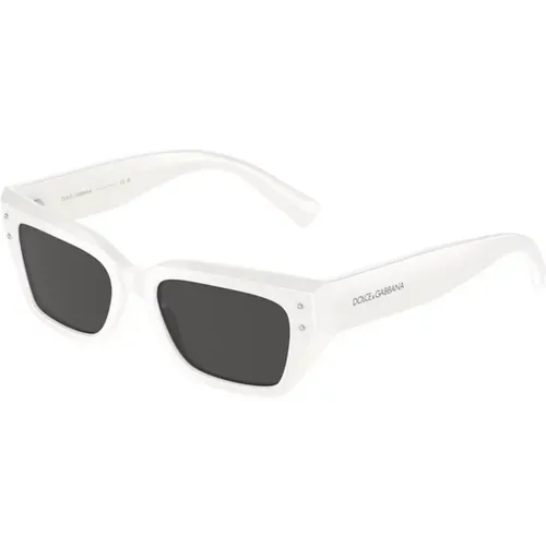 Frame Dark Grey Lenses Sunglasses , unisex, Sizes: 52 MM - Dolce & Gabbana - Modalova