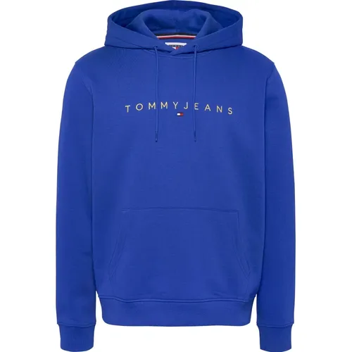 Blaues Sweatshirt mit Schiebeverschluss - Tommy Jeans - Modalova