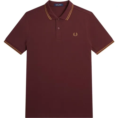 Classic Cotton Polo with Double Stripe , male, Sizes: S - Fred Perry - Modalova