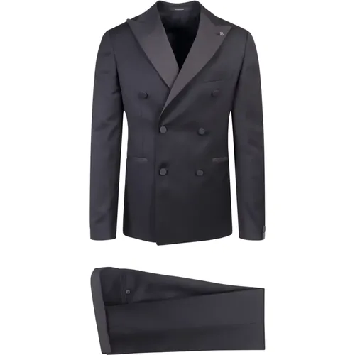 Double-Breasted Suit , male, Sizes: S, XL, 3XL - Tagliatore - Modalova