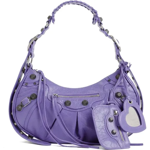 Pink & Leather Shoulder Bag , female, Sizes: ONE SIZE - Balenciaga - Modalova