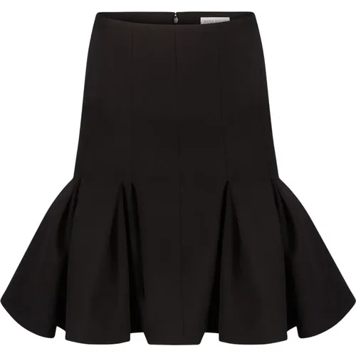 Wool Peplum Midi Skirt , female, Sizes: 2XL, M, L, S, XL, XS - Nina Ricci - Modalova