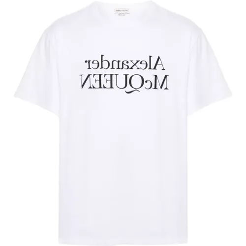 Logo T-Shirts und Polos in Weiß , Herren, Größe: XL - alexander mcqueen - Modalova