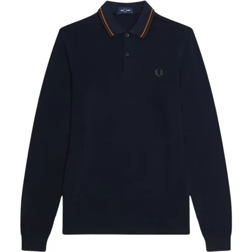 Long Sleeve Regular Fit Cotton Polo , male, Sizes: S - Fred Perry - Modalova