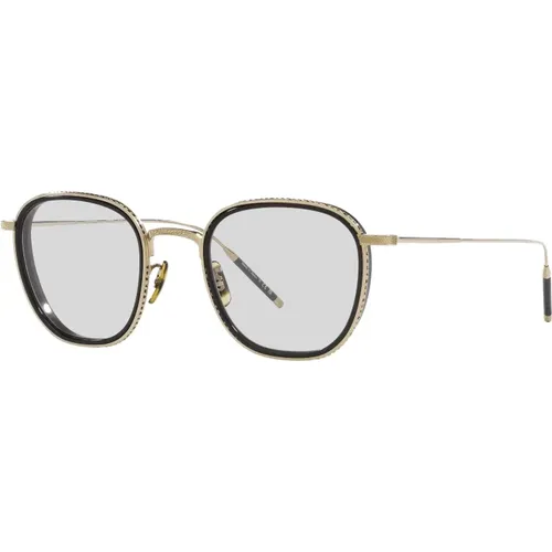 Schwarz Gold/Silber Nebel Brillengestelle Tk-9 , unisex, Größe: 48 MM - Oliver Peoples - Modalova