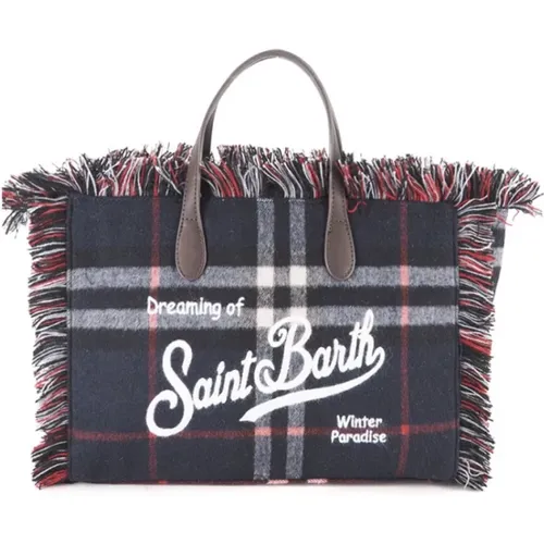 Big Tartan Vanity Bag , female, Sizes: ONE SIZE - MC2 Saint Barth - Modalova