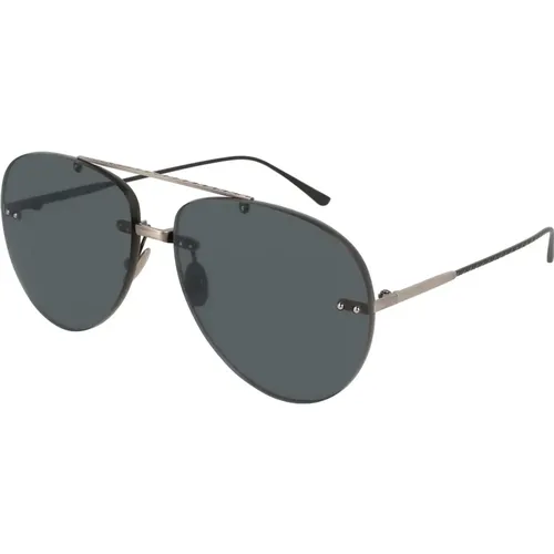Silver/Grey Sunglasses Bv0179S , female, Sizes: 63 MM - Bottega Veneta - Modalova