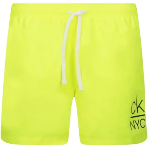 NYC Polyester Swim Shorts , male, Sizes: S - Calvin Klein - Modalova