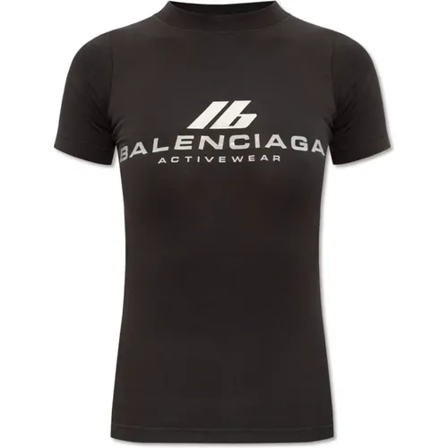 Top mit Logo , Damen, Größe: XS - Balenciaga - Modalova