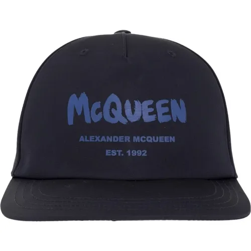 Marineblaue Logo Baseballkappe , Herren, Größe: L - alexander mcqueen - Modalova