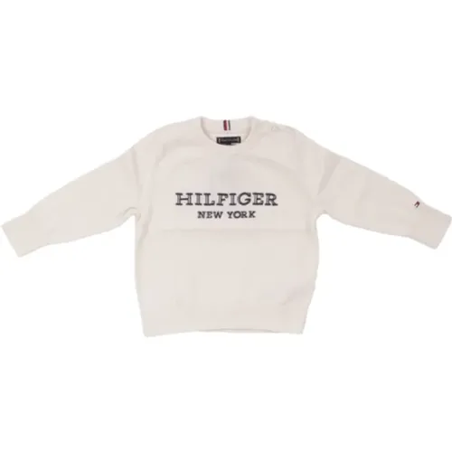 Junior Logo Front Sweater Creme - Tommy Hilfiger - Modalova