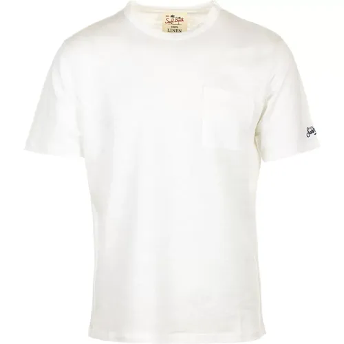 Linen T-shirt and Polo in , male, Sizes: 2XL, L, XL - MC2 Saint Barth - Modalova