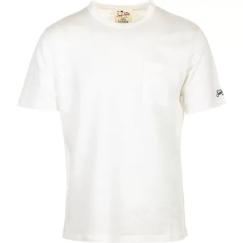 Linen T-shirt and Polo in , male, Sizes: 2XL, L, XL, S - MC2 Saint Barth - Modalova