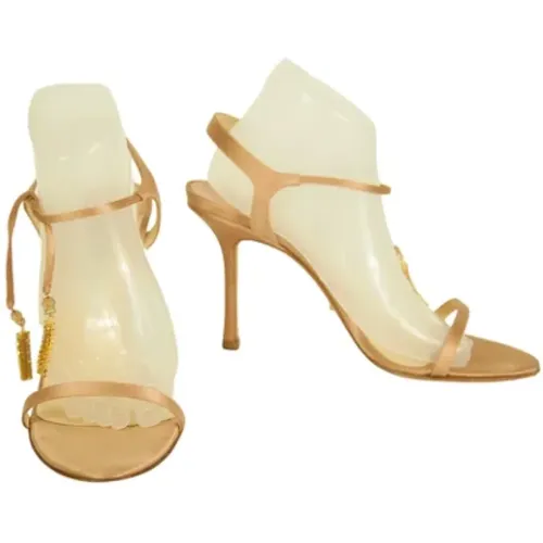 Satin Heeled Sandals , female, Sizes: 6 1/2 UK - Jimmy Choo Pre-owned - Modalova