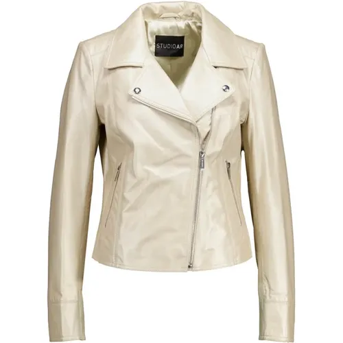 Lovato Leather Jacket , female, Sizes: 2XL, XL - Studio AR by Arma - Modalova