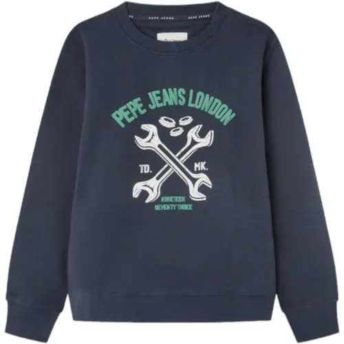 Marineblauer Bedford Sweatshirt für Kinder - Pepe Jeans - Modalova