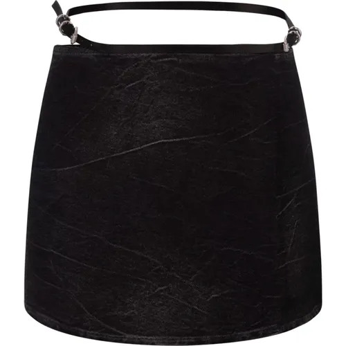 Denim Short Skirt with Strap , female, Sizes: S - Givenchy - Modalova