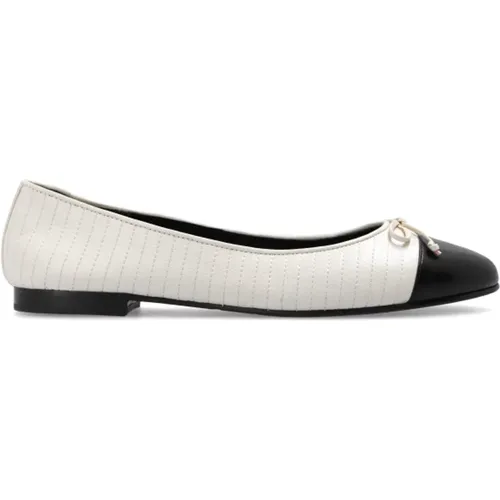 Leather ballet flats , female, Sizes: 4 UK, 5 UK, 7 1/2 UK - TORY BURCH - Modalova