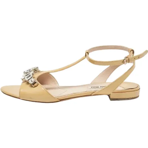 Pre-owned Leder sandals - Miu Miu Pre-owned - Modalova