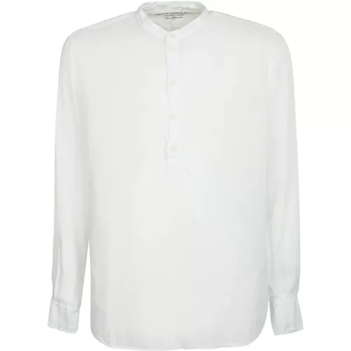 Linen polo shirt , male, Sizes: M, L, S - Original Vintage - Modalova
