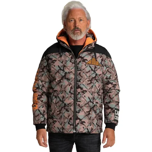 Camouflage Jacket in Army Style , male, Sizes: M, L, XL - carlo colucci - Modalova