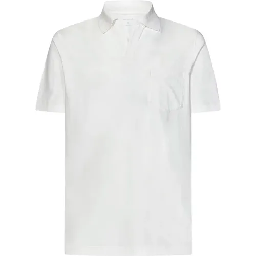 Ribbed Polo T-shirt , male, Sizes: M, L - Sease - Modalova