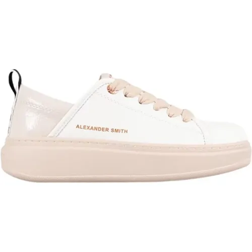 Eco Wembley Weiß Beige Sneakers , Damen, Größe: 36 EU - Alexander Smith - Modalova