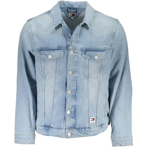 Regeneratives Baumwoll-Denim-Jacke , Herren, Größe: M - Tommy Hilfiger - Modalova