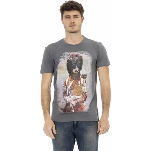 Kurzarm Rundhals T-Shirt , Herren, Größe: L - Trussardi - Modalova