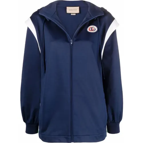 Web-Stripe detachable-sleeve hooded jacket , female, Sizes: XS - Gucci - Modalova