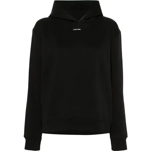 Logo Fleece Hoodie , Damen, Größe: M - Calvin Klein - Modalova