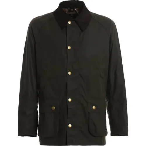 Cotton Field Jacket with Zip and Button Closure , male, Sizes: L, XS, 2XL, M, 3XL, S, XL - Barbour - Modalova