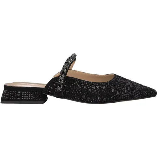 Crystal Flat Shoe , female, Sizes: 7 UK, 5 UK, 4 UK, 6 UK, 3 UK, 9 UK, 8 UK - Alma en Pena - Modalova