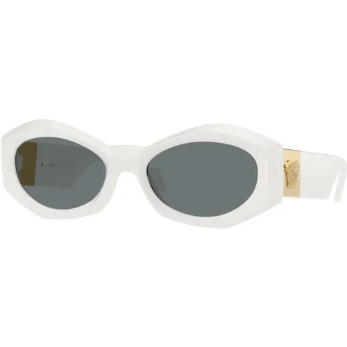 Stilvolle Sonnenbrille in Blau , Damen, Größe: 54 MM - Versace - Modalova