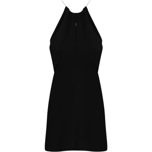 Asymmetrisches Schwarzes Kleid mit Cut-Out-Detail - Philosophy di Lorenzo Serafini - Modalova