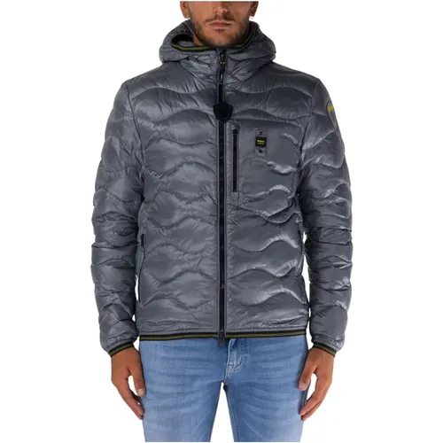 Short Wave Puffer Jacket , male, Sizes: L, XL, M, 2XL - Blauer - Modalova