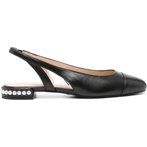 Schwarze flache Schuhe , Damen, Größe: 36 EU - Stuart Weitzman - Modalova