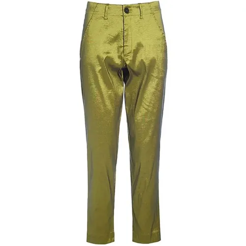 Changeant Stretch Slim Hose Gold Grün , Damen, Größe: L - Bitte Kai Rand - Modalova